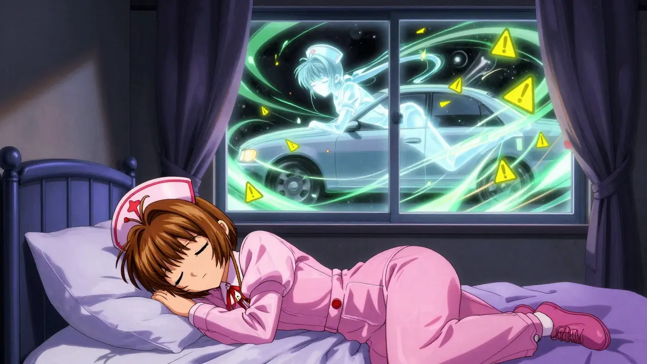 Nurse sleeping while sleep-driving outside window